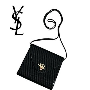 Yves Saint Laurent YSL 90’s RARE‎ VINTAGE Black Evening Shoulder Bag